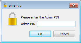 Admin-PIN-entry