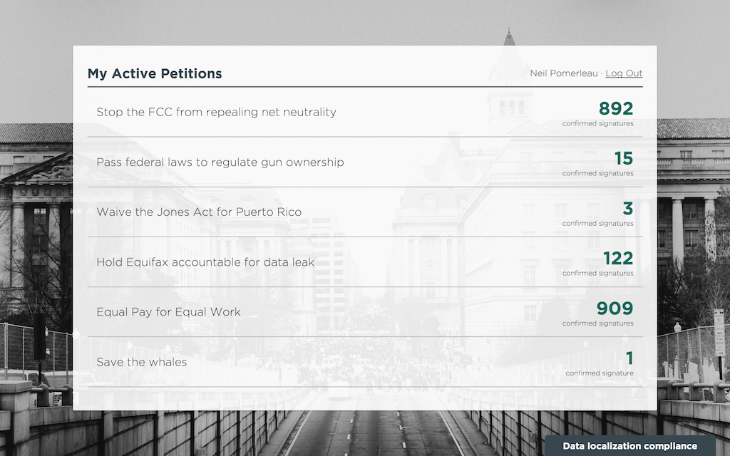 portal for petition that