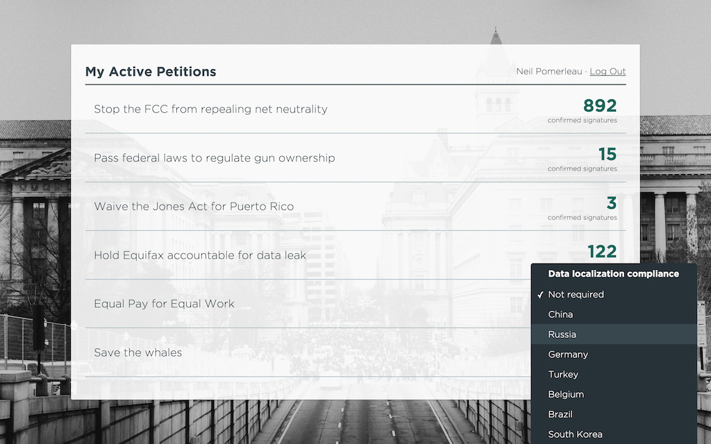 Data localization petitions
