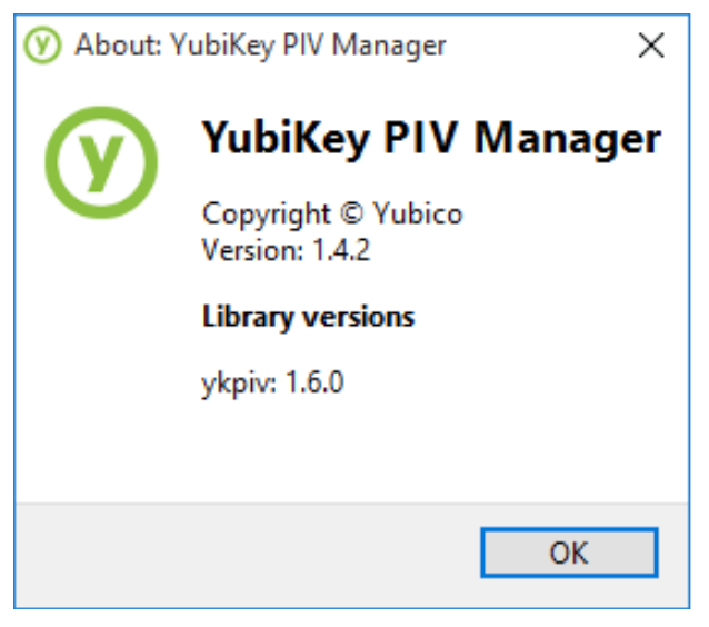 about yubikey PIV manager