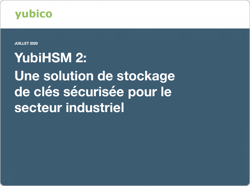 French YubiHSM product brief preview