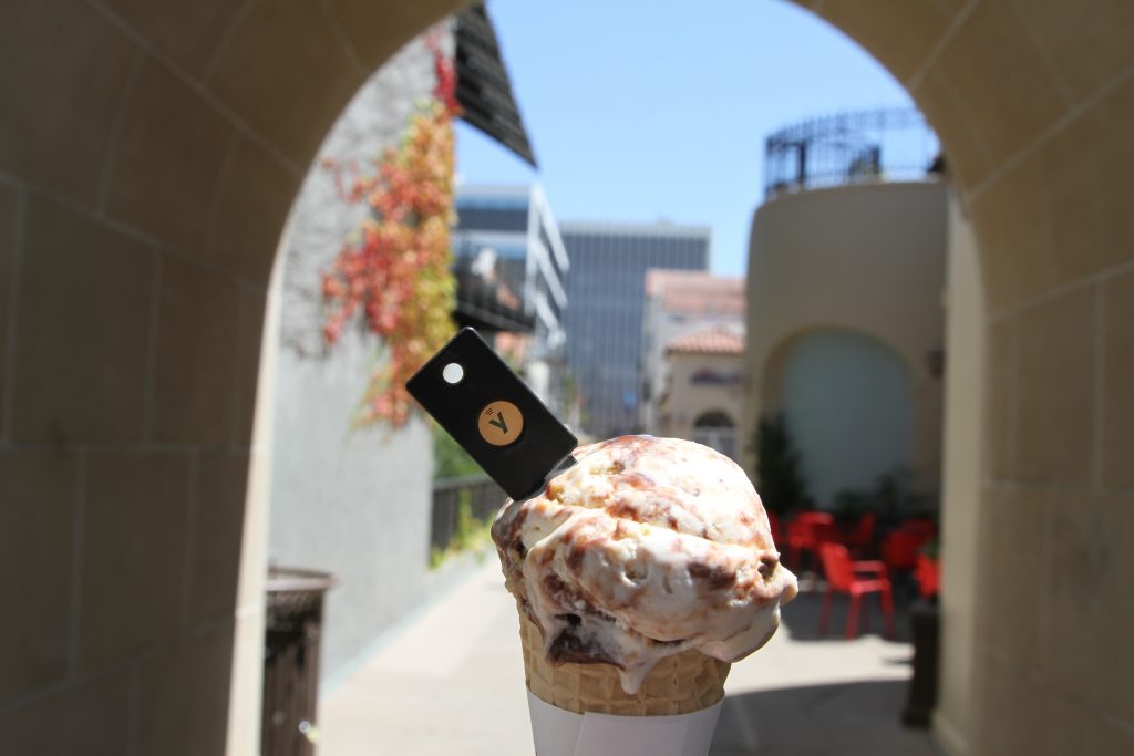 YubiKey in an ice cream cone