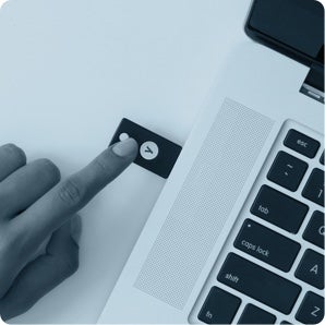 tapping yubikey computer