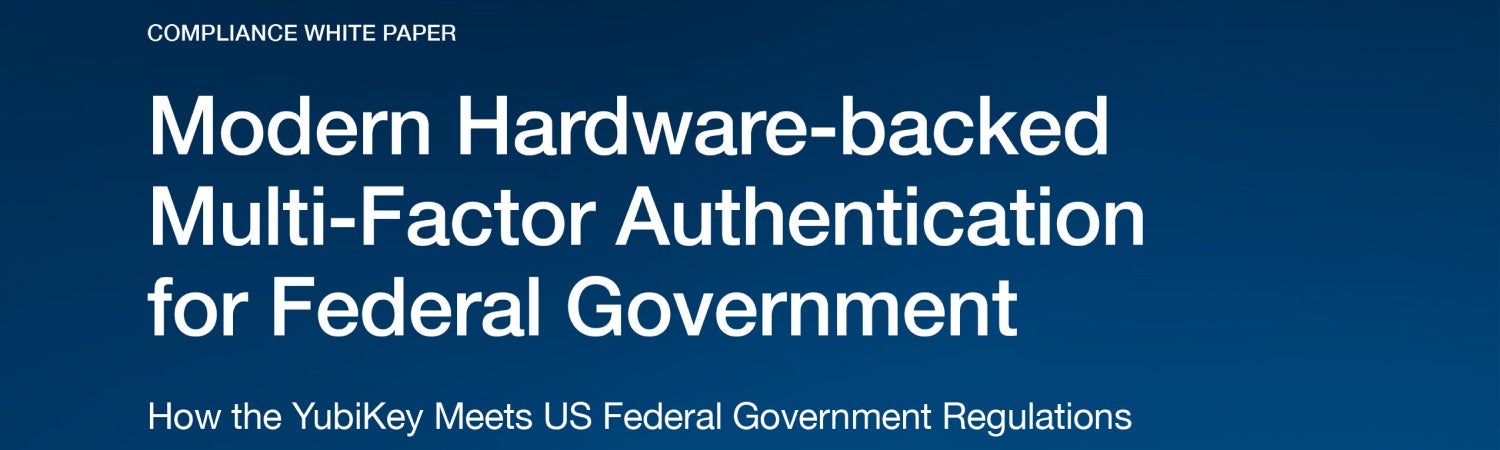 modern MFA in federal gov white paper