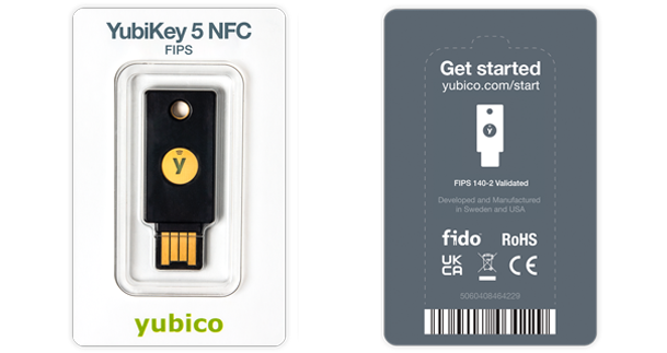 YubiKey 5 FIPS packaging