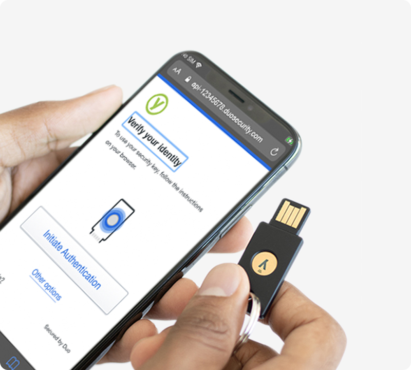 duo and yubikey on mobile