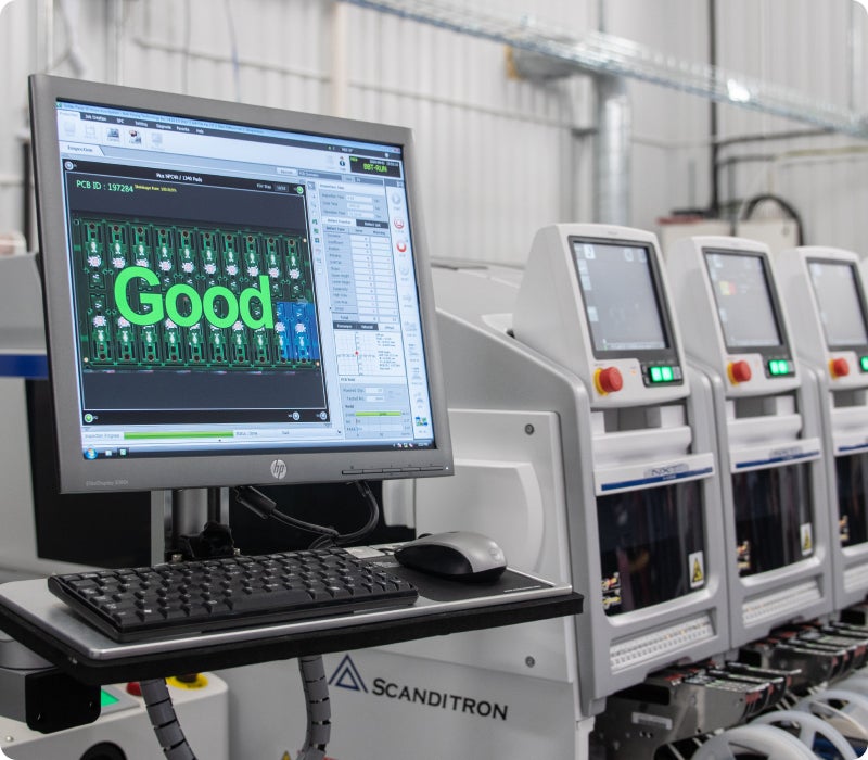 computer and machines used in factories