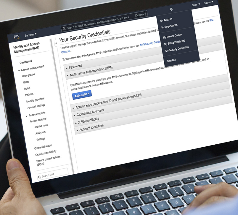 AWS console image