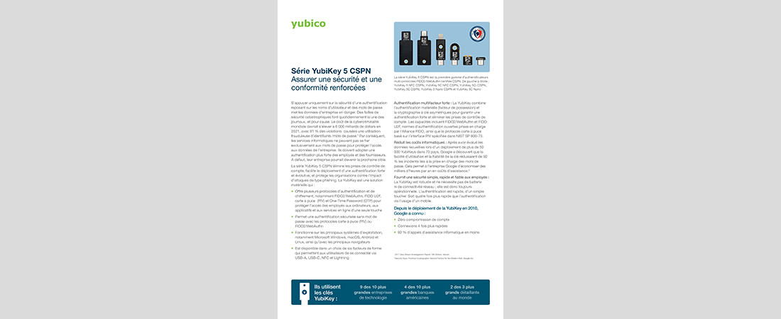 yubikey CSPN product brief