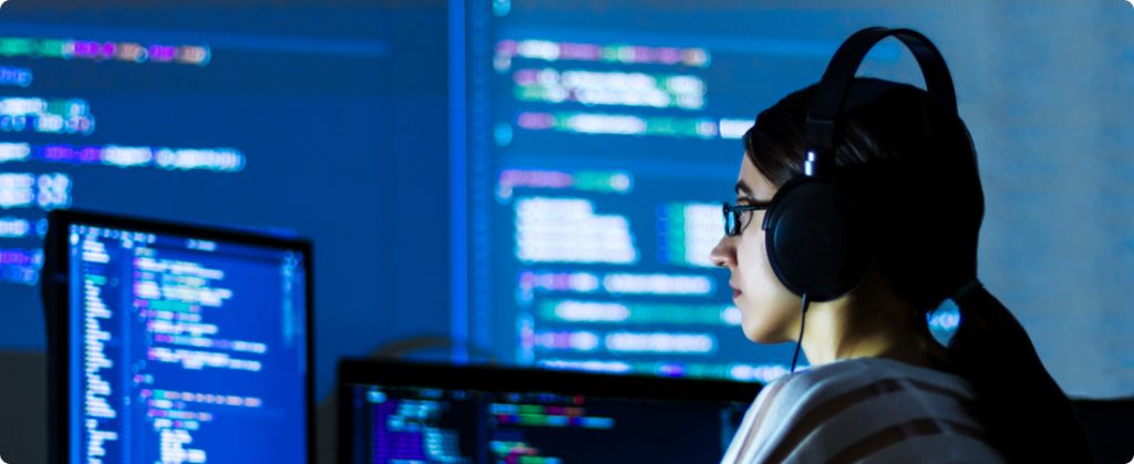 woman working at computer