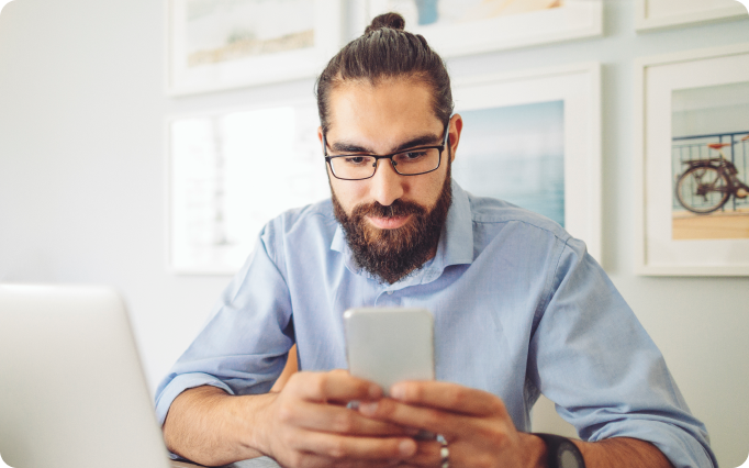 man on phone