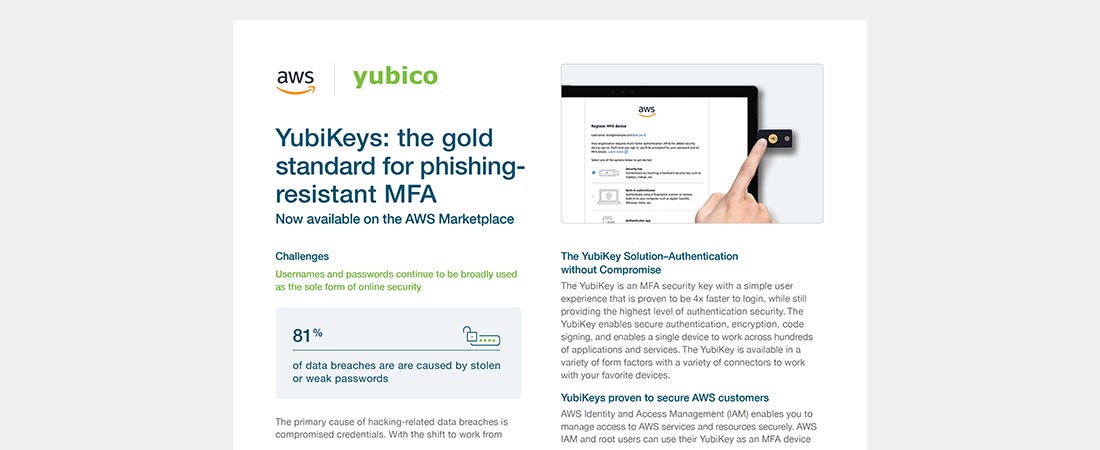 aws marketplace and YubiKey solution brief