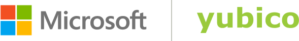 Microsoft and Yubico logos