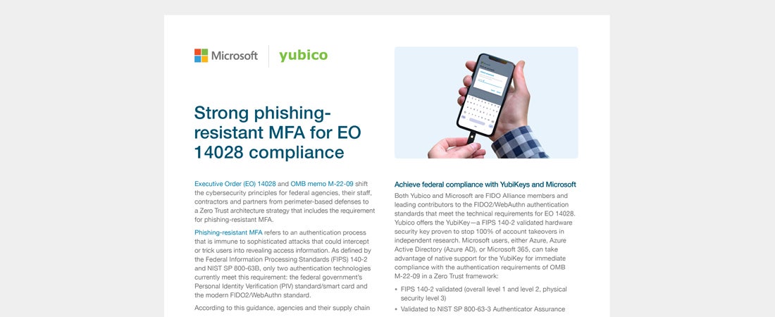 MSFT + YubiKey for EO