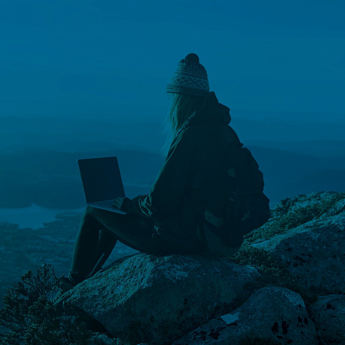 woman on mountain