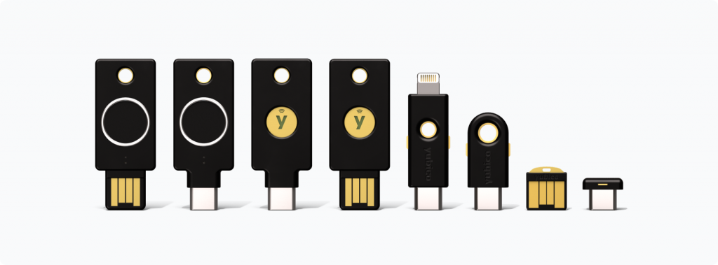 YubiKey 5 family and YubiKey Bio