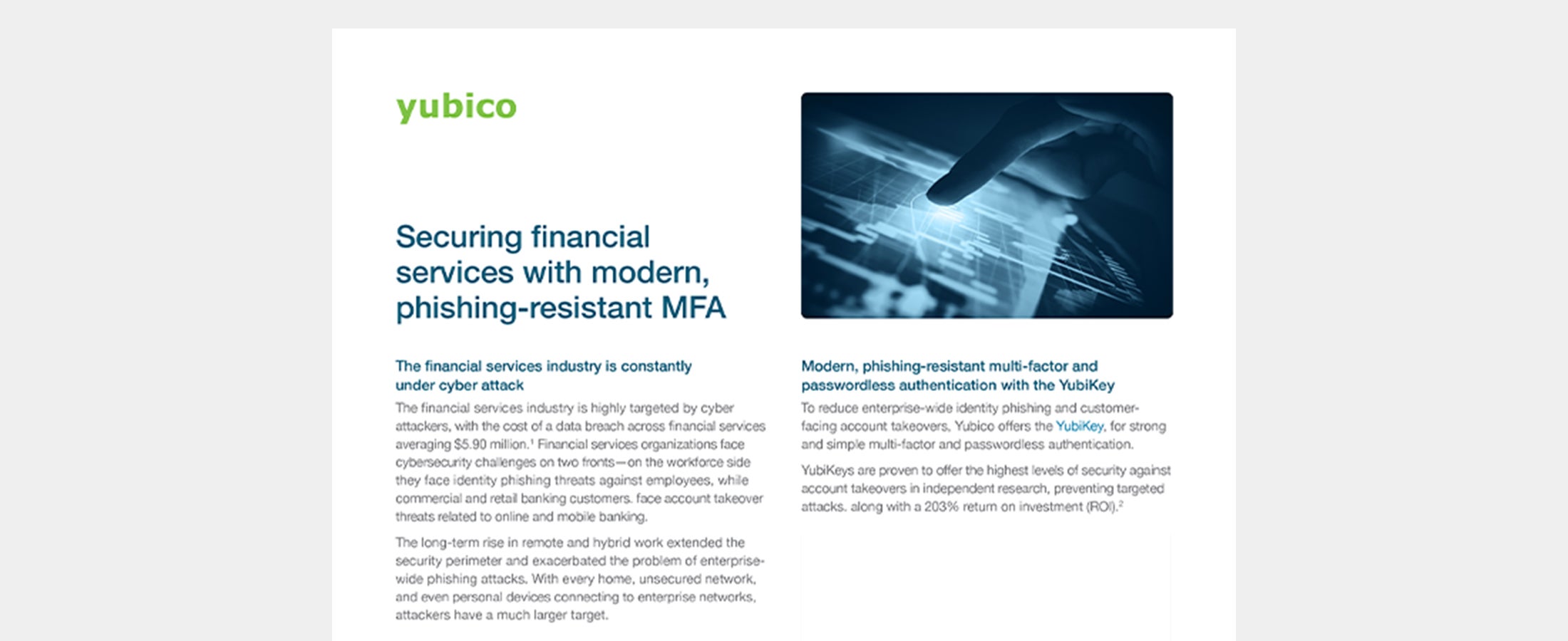 financial services solution brief preview