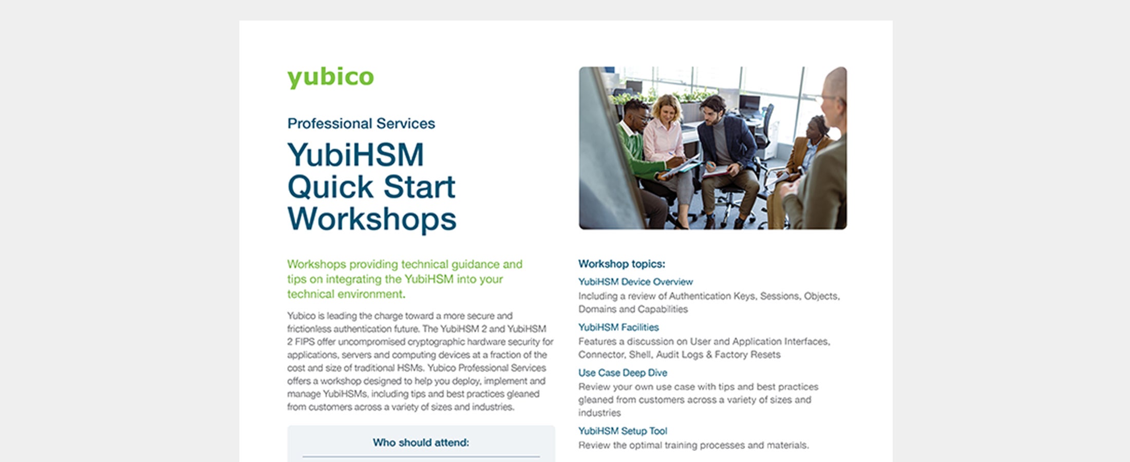 YubiHSM Workshops solution brief