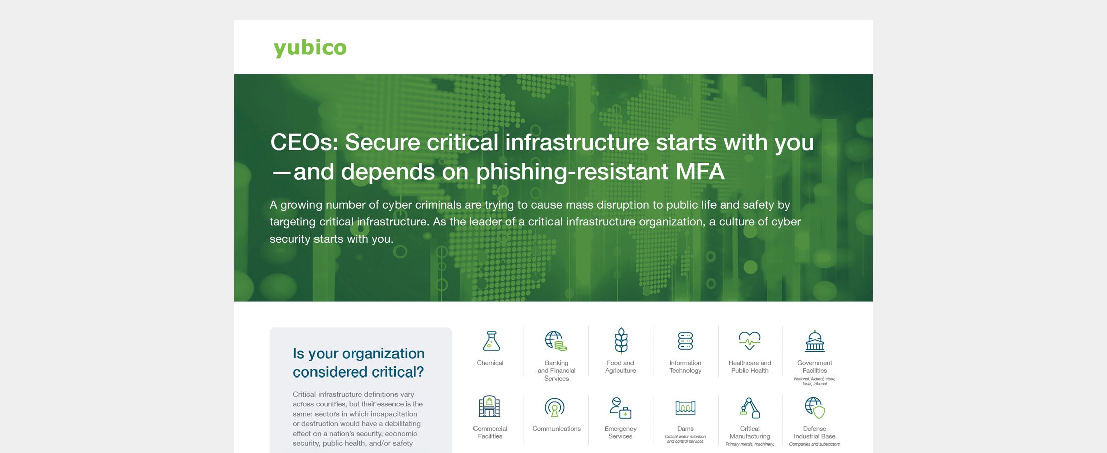 CEOs: Critical infrastructure starts with you infographic cover image