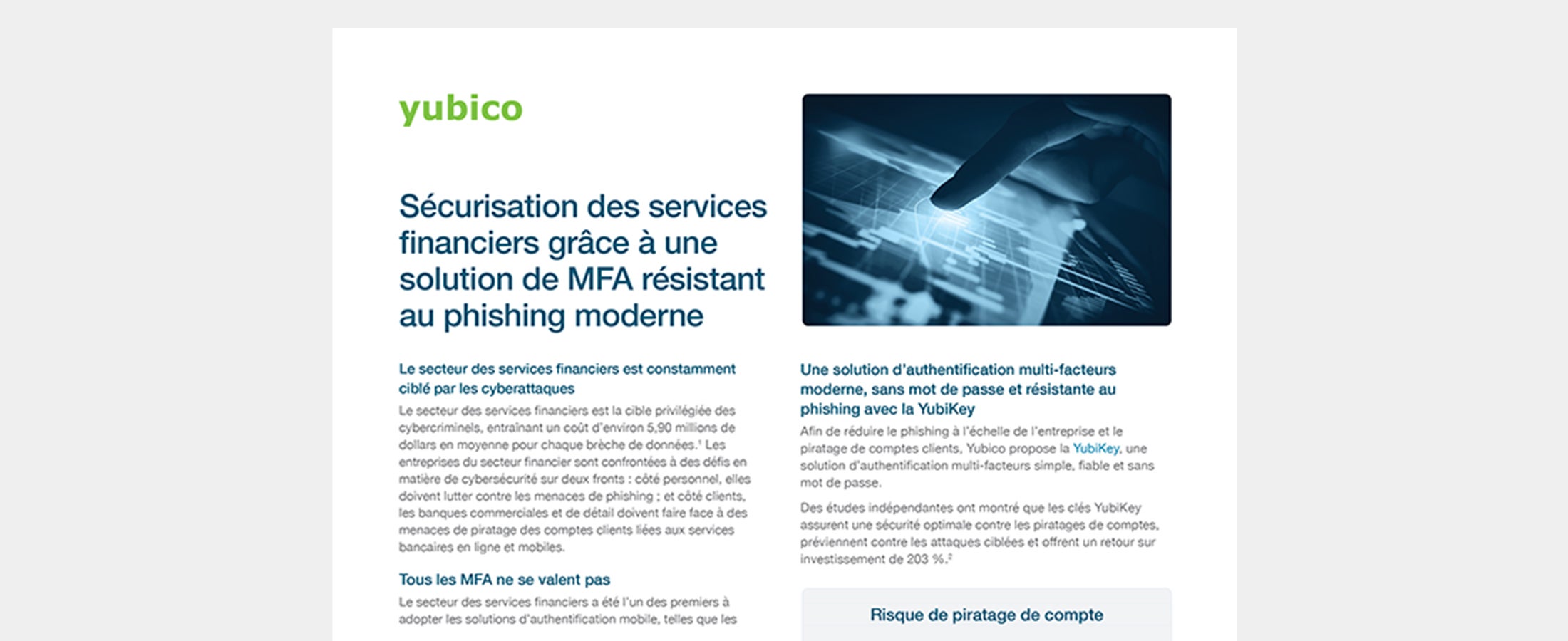 Sécuriser les services financiers grâce à un MFA moderne et résistant au phishing cover image