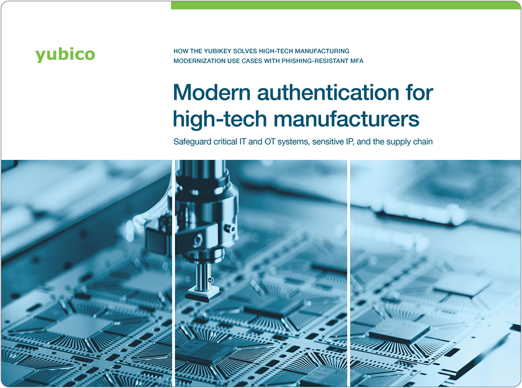 Modern authentication for high-tech manufacturers hero image