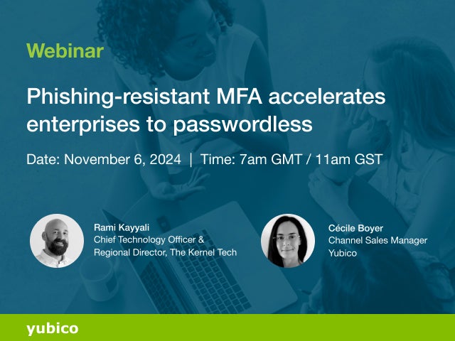 Phishing-resistant MFA accelerates enterprises to passwordless webinar cover image