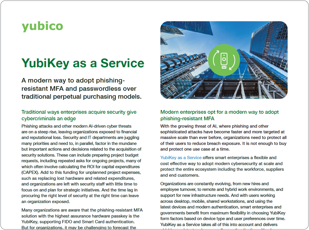 YubiKey as a Service