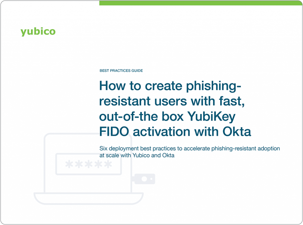 Yubico FIDO pre-reg with Okta best practice guide preview