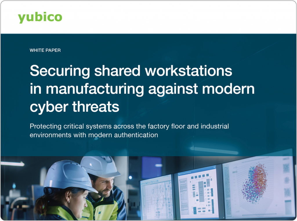 Securing shared workstations in manufacturing against modern cyber threats white paper cover