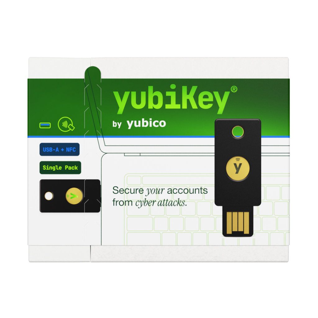 one pack YubiKey 5 NFC Front